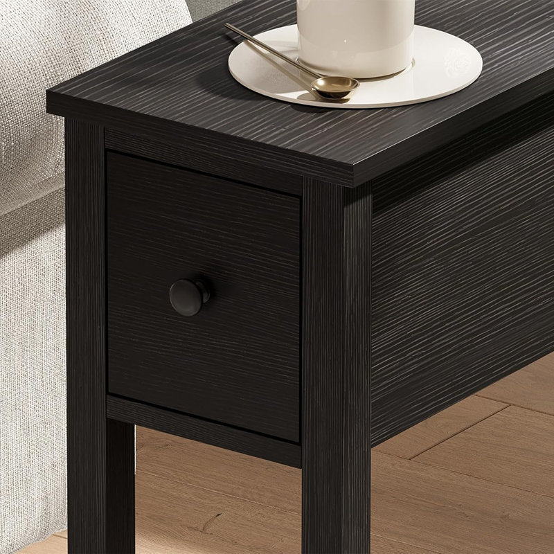 Narrow End Table, Small Side Table For Small Spaces