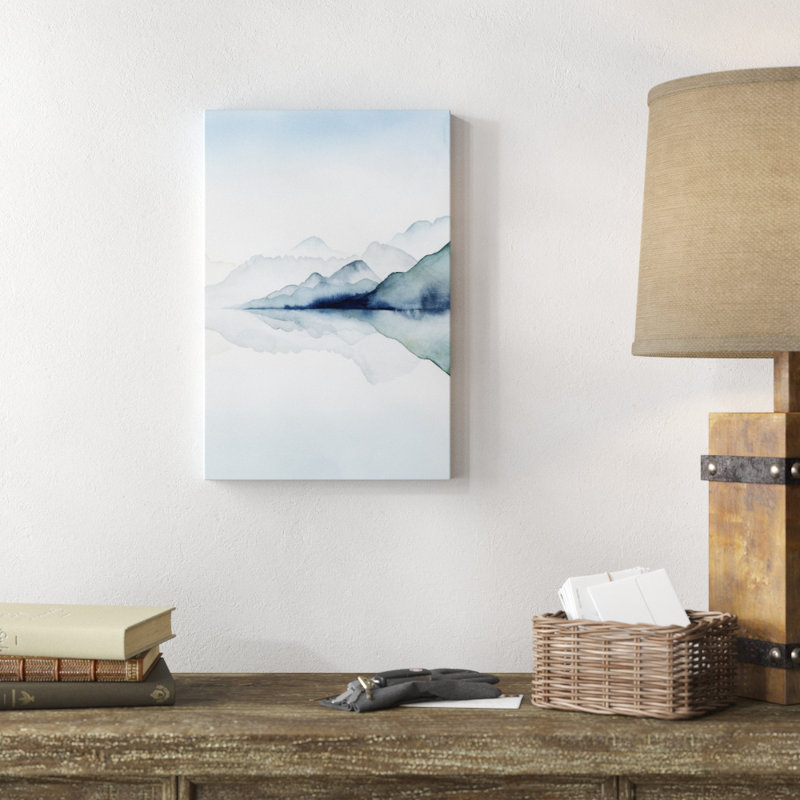 «Glacial II», peinture sur toile, H 18 po x l 12 po, Toile tendue