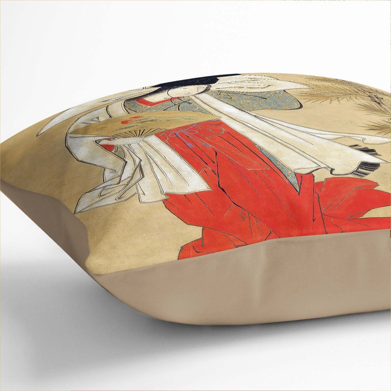 Square Throw Cushion, 40cm H x 40cm W x 15cm D, Stone