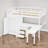 Loft Bed, Space-Saving Study Hub, Two Desk, Bookcase & Wardrobe Storage, Contemporary, Kids & Teens Room-2118637281-2118637280