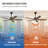  54 In. 5 Solid Wood Blades Indoor Ceiling Fan With Remote Control, Quiet Reversible DC Motor, Black and Walnut-1382801107-1404813523