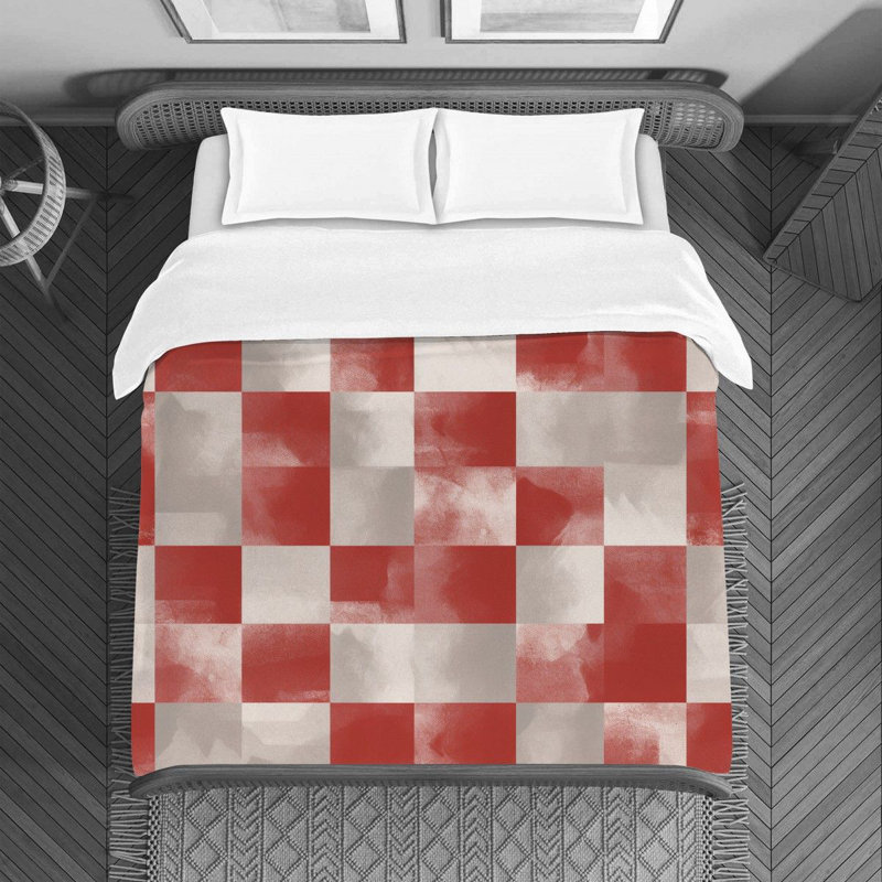 Checkered Duvet Cover, Twin Duvet Cover