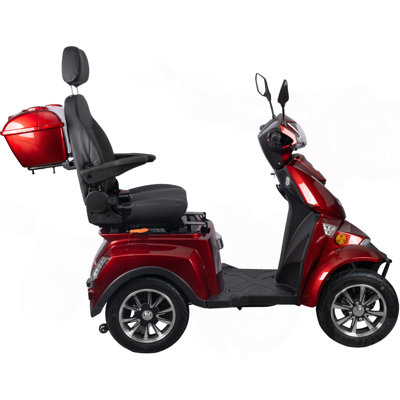 HS4W-A1R Heavy Duty 4 Wheel Mobility Scooters, Red Color