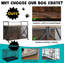 Cage pour chien pour chien, cage en bois pour chenils d'intérieur avec roues verrouillables-1037685503-1037685496