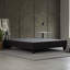Lit plateforme tapissier gris foncé Modern Modern