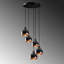 Julius 5 - Light Black Cluster Pendant