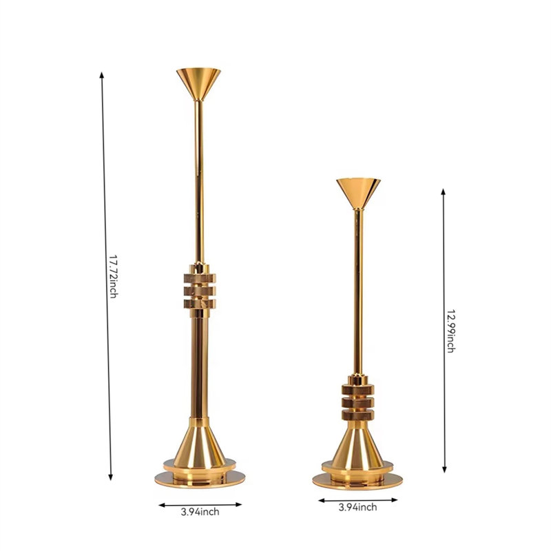 Chandelier de table en métal H 17,72 po