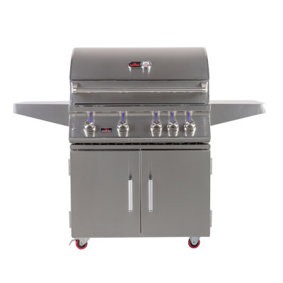 Bonfire Grills 4 - Burner Countertop Liquid Propane Gas Grill with Cabinet