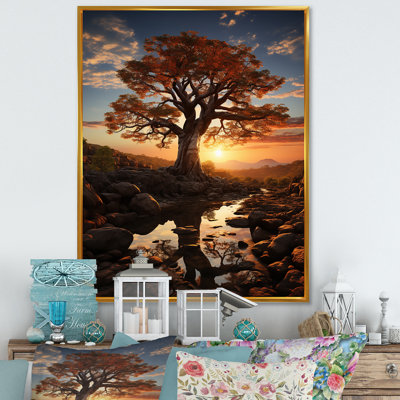Ladijah African Baobab Tales III sur toile