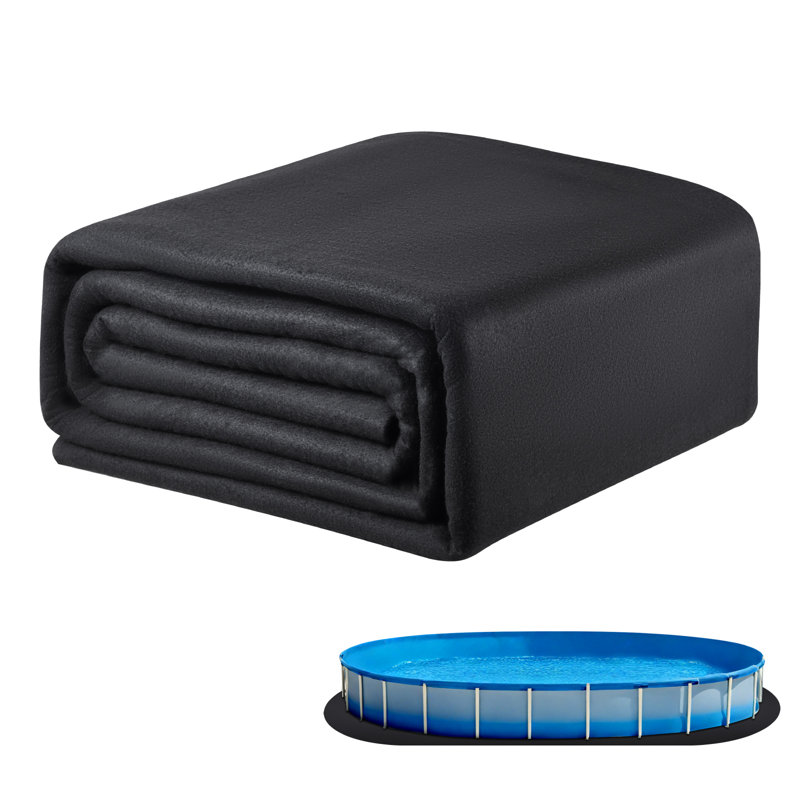 Oval Pool Liner Pad, 18 x 33 ft Pool Liner Pad for Above Ground Swimming Pools, Extra-Thick Pool Mat, Prevents Punctures, Recycled Geotextile Material Underlayment Pad, Extend Liner Life