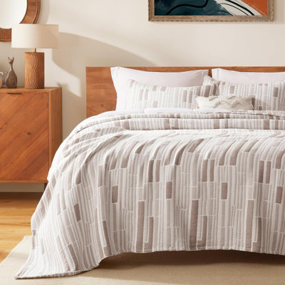 Ensemble de courtepointe en jacquard Tencel Lyocell