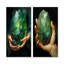 Ensemble de 2 pierres décoratives émeraude Amazonite-258527303-258527298