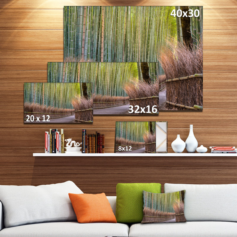 Green Bamboo Forest Landscape Canvas Print, 32" x 16"