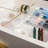 Martha Stewart Kerry Plastic Stackable Office Desk Drawer Organizers with Metallic Trim, 6" x 6"