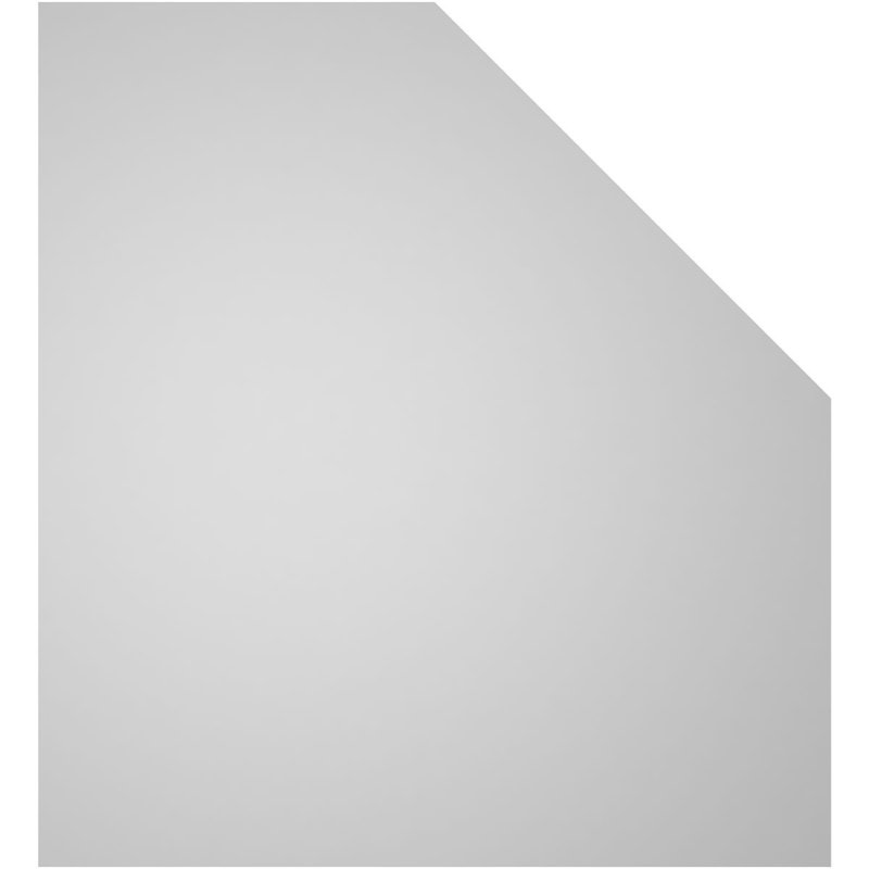 Half Octagon Top Left Surface Mount Signature Urethane Non-Functional Gable Vent Primed Tan, 1.5" H x 22" L x 24" W