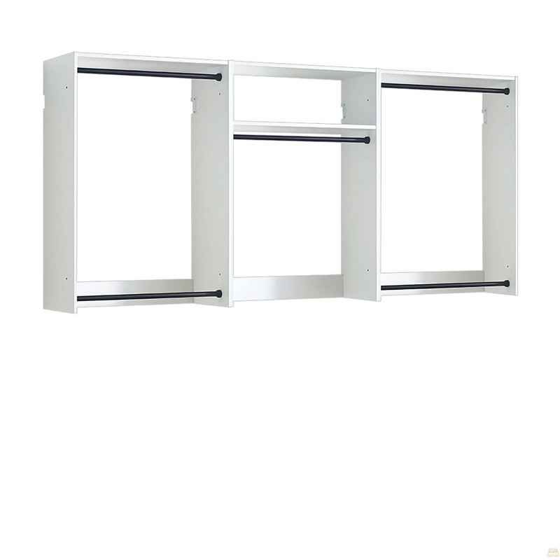 Système de placard mural en bois, Blanc