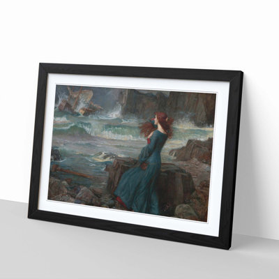 Miranda the Tempest by John William Waterhouse - Framed Print