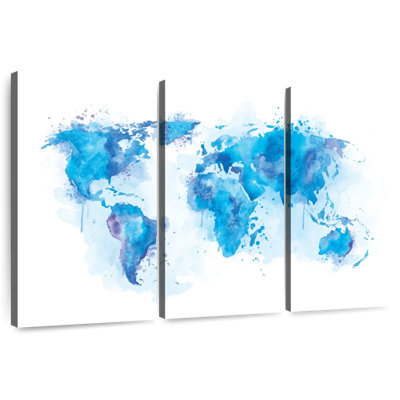 Carte du monde d'Aliaz - Blue Splash