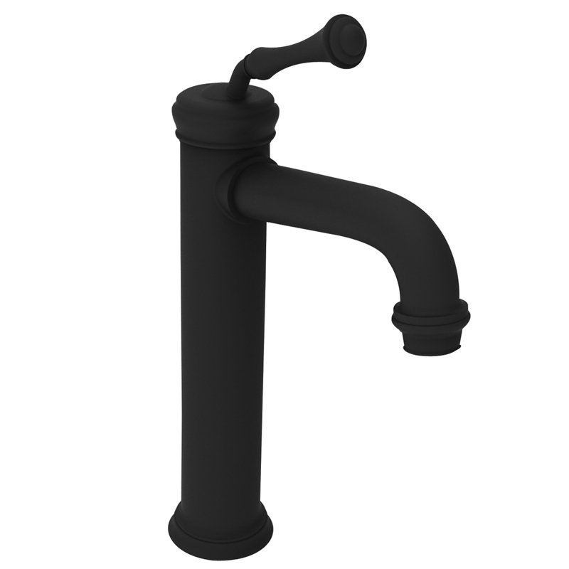 Astor Single Hole Vessel Faucet, Flat Black
