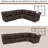 Chelliah 6-Piece Faux Leather Power Reclining Sectional with Console-405073373