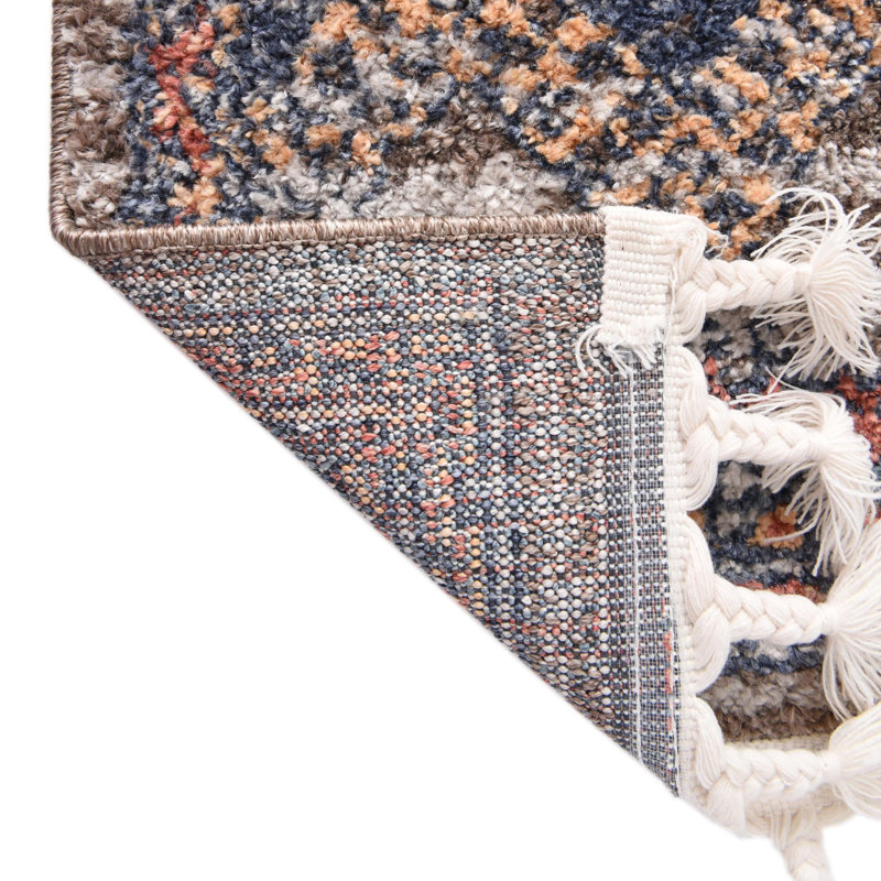 Iroda Area Rug in Beige/Peach/Blue, Runner 2' x 6'