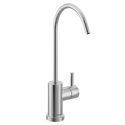 Chrome one-handle high arc beverage faucet