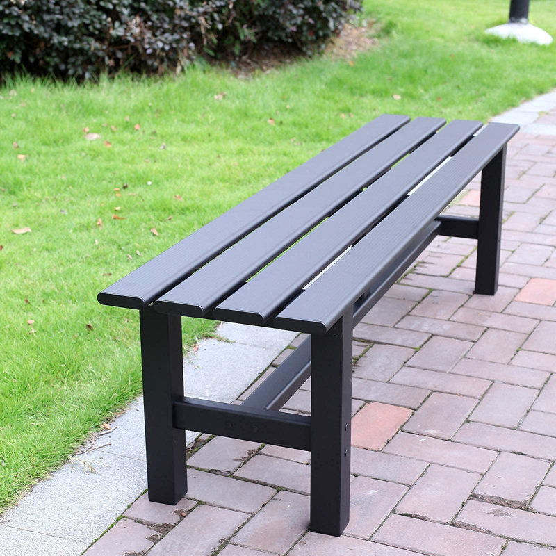 Banc d'extérieur en métal Nikoma, Noir