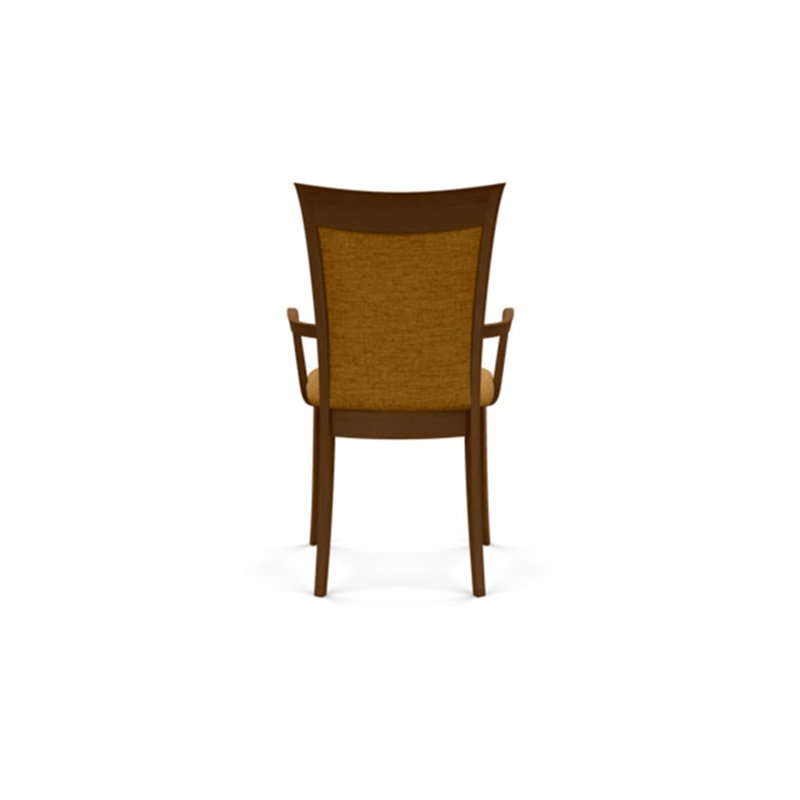 Morgan Upholstered Arm Chair, Sterling Fabric, Saddle Cherry