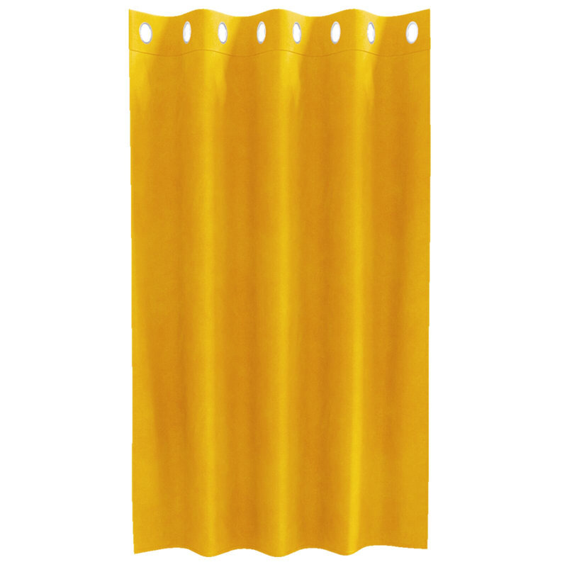 Curtains Polyester Medium Decorative Inlays, 140cm Width x 140cm Drop, Mustard