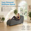 Chaise longue en velours courbé avec housse amovible, gris foncé-23552916