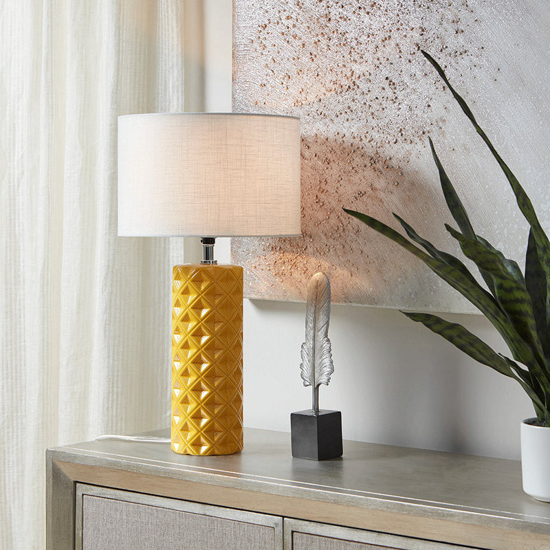 Lampe de table géométrique en céramique