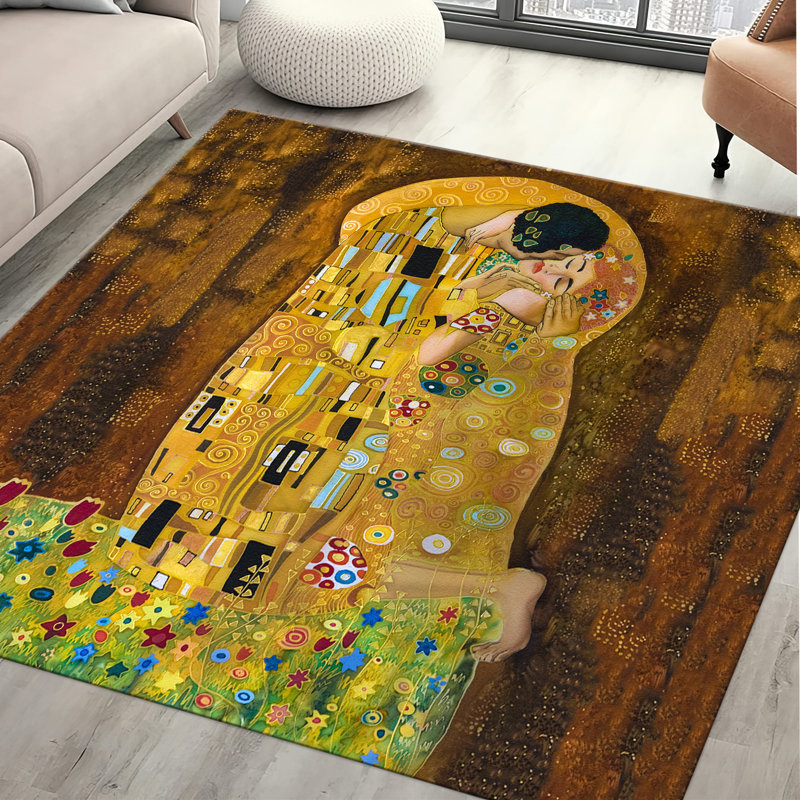 Deluxe Soft Pile Rug with Intricate Floral Print Ideal for Enhancing the Aesthetic Appeal of Your Living Room or Bedroom Spaces