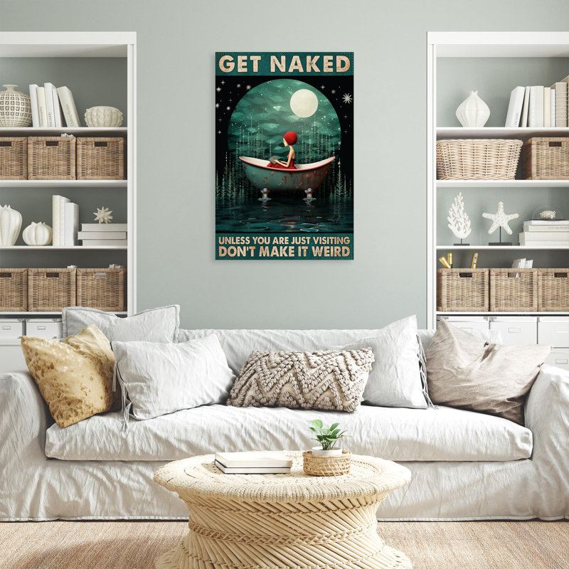 Marq Woman In Bathtub Get Naked On Canvas Print, H 36 po x l 24 po x P 1,25 po