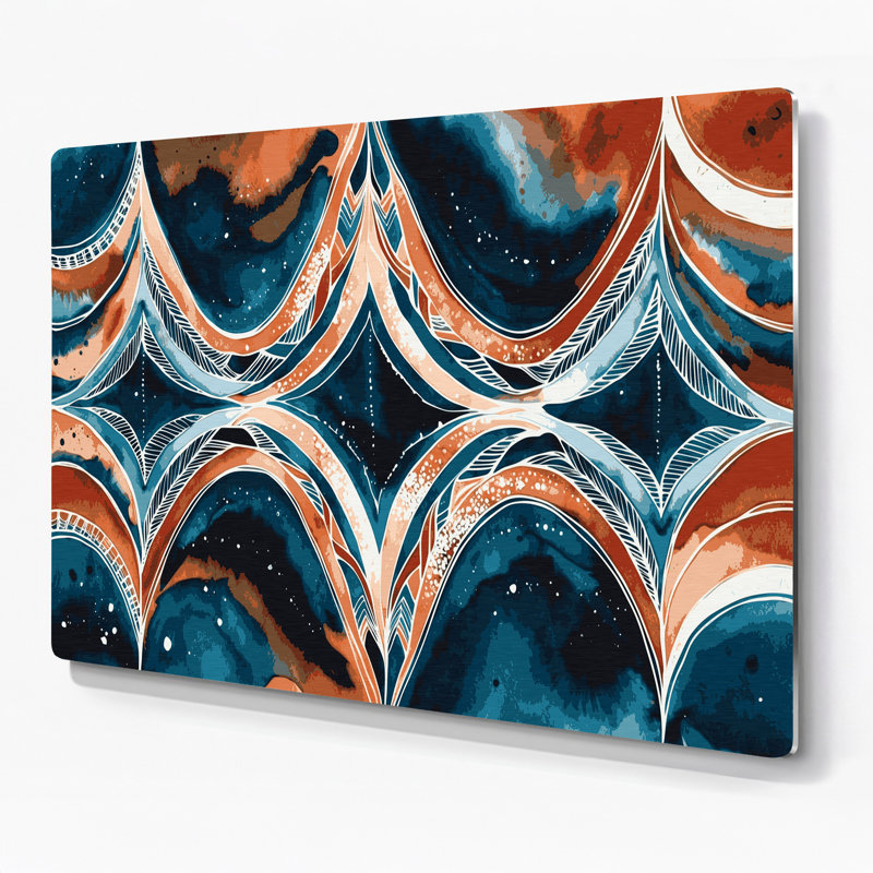 Art mural hawaïen à motifs kahiko gris, H 20 po x l 24 po