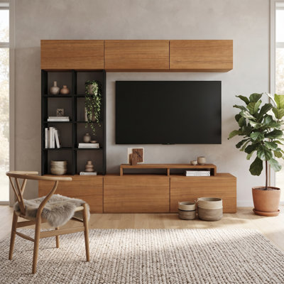 Sasa Modern 3-Piece Media Center Wall Unit Entertainment Center