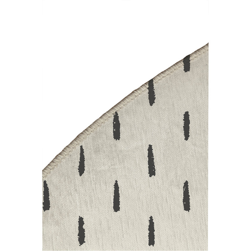 Long Drop Non-Slip Outdoor Rug, Round 5'