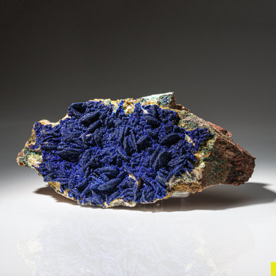 Azurite de la mine Ahouli, Aouli, ceinture de Zeida-Aouli-Mibladen, province de Midelt, Maroc
