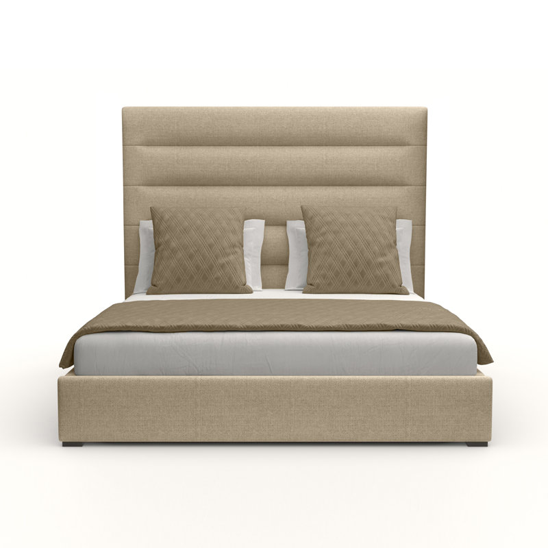Dezyah Upholstered Standard Bed, California King, Sand