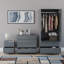 Maybery 3 Piece Bedroom Set (2 Drawer Bedside Chest, 4 Drawer Chest, 2 Door 2 Drawer Wardrobe), (4)-558423032