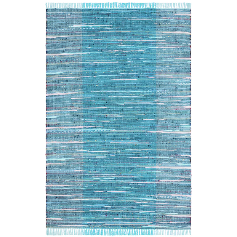 Mcleod Rag Rug Flat Weave Cotton Striped Rug, Rectangle 2' x 3'