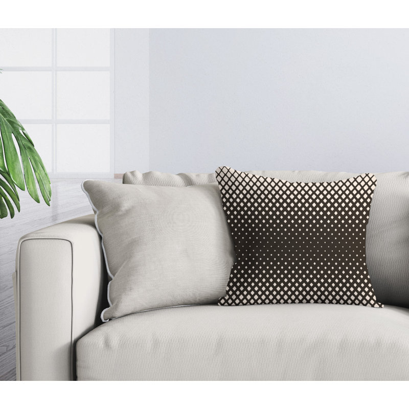 Housse et insert de coussin extérieur carré Wright, 15 po x 15 po, Chocolat, Carré