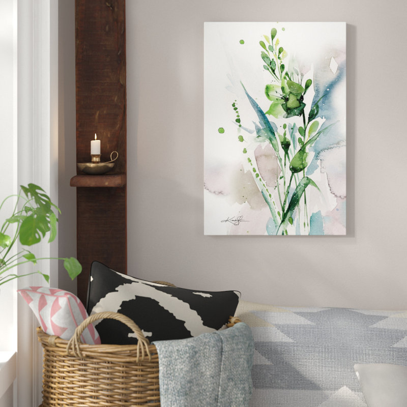 «Green Bliss II», reproduction d'art sur toile, H 18 po x l 12 po x p 1,5 po, Toile tendue, Non mat