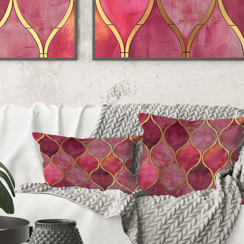 Coussin lombaire Mid-Century Trellis II - Mid-Century