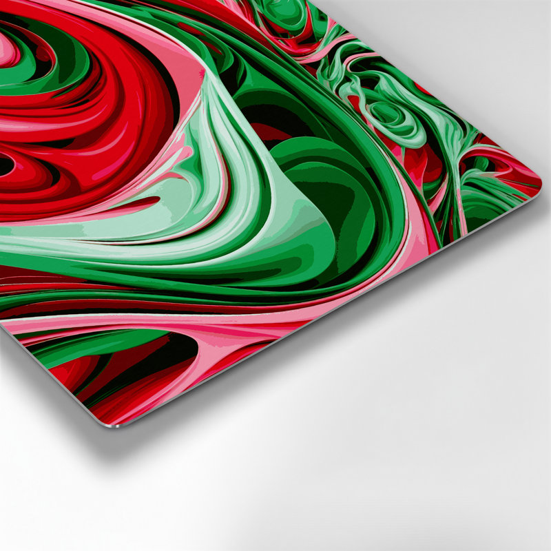 Art numérique sur métal abstraction numérique 67, H 12 po x l 12 po
