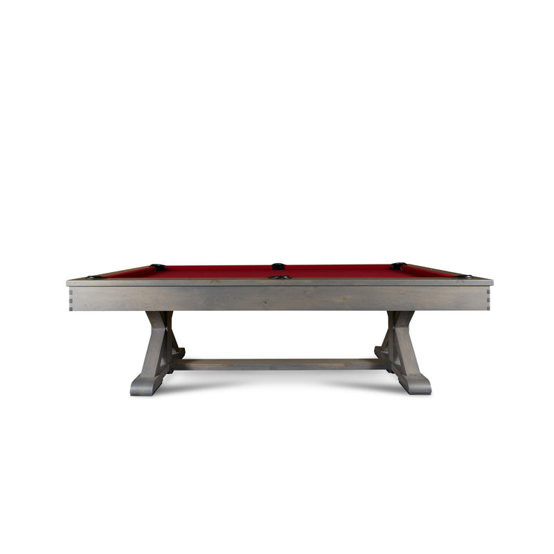 Hepburn Slate 8' Pool Table with Professional Installation Included, Burgundy