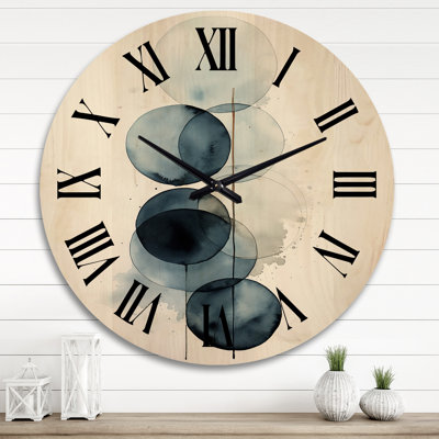 Horloge murale en bois massif Rossitano