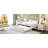 Twin Size Upholstered L-Shaped Upholstered Daybed With Pop Up Trundle, Beige-1558413693