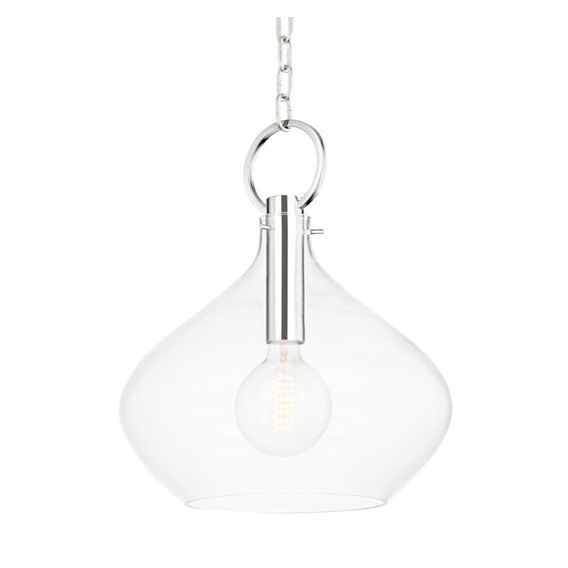 Luminaire suspendu Lina par Becki Owens, H 19,5 po x l 16,75 po x P 16,75 po, Nickel poli