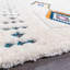 Tapis géométrique blanc cassé / bleu / rose Lola-1988723247
