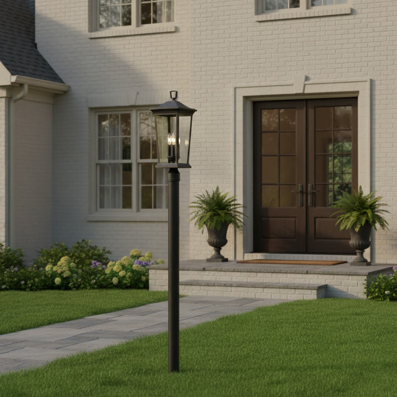 Bromley 1-Light Outdoor 22.75" Post Light, Museum Black